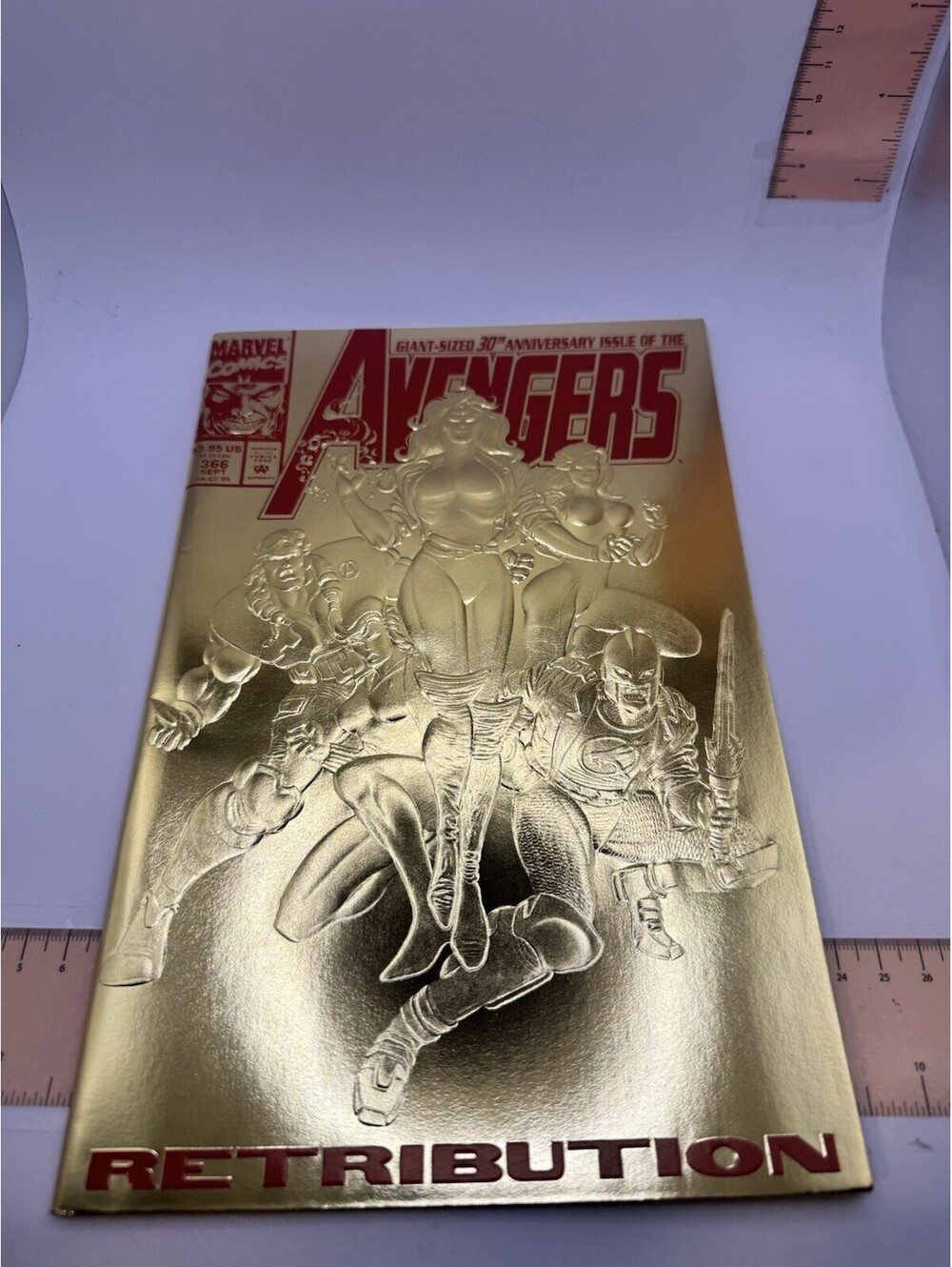 Avengers #366 Retribution 30th Anniversary Gold Foil Embossed Cover Marvel 1993